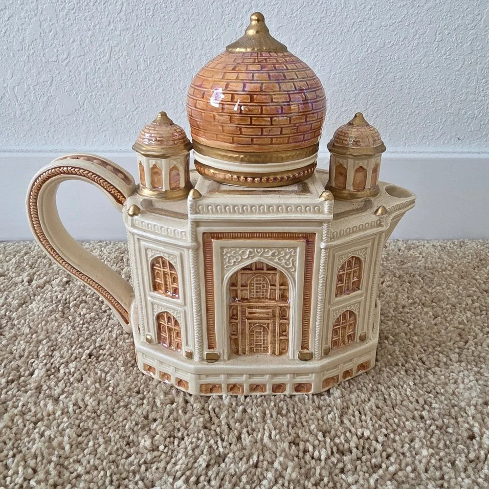 Fitz and Floyd Taj Mahal Teapot Limited Edition Famous Landmarks 1994 32oz